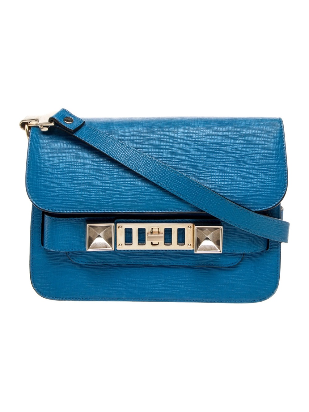 Proenza Schouler PS11 Mini Crossbody Shoulder Bag Peacock Blue Leather